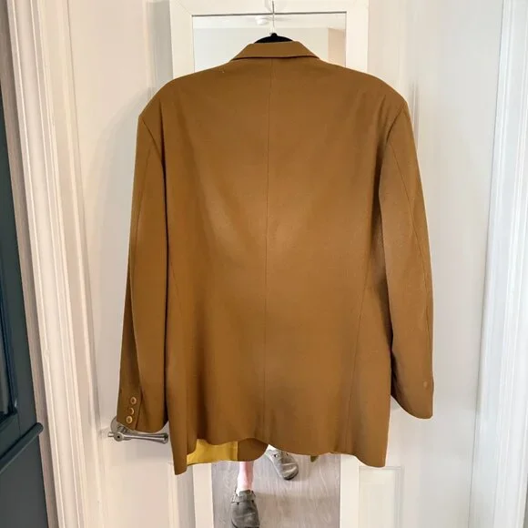 Versus Gianni Versace Camel Wool Cashmere Blazer Jacket Made in Italy Size 39/52